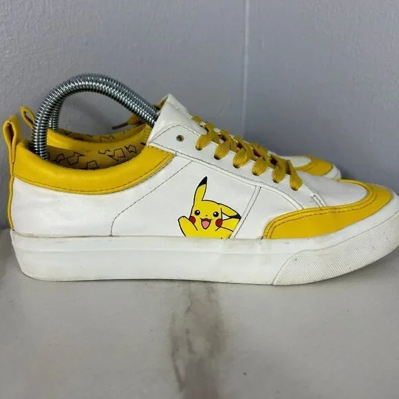 Nintendo Pokemon Pikachu Ground Up Sneakers RARE 2019 yellow white Womens Size 6 - Picture 4 of 7